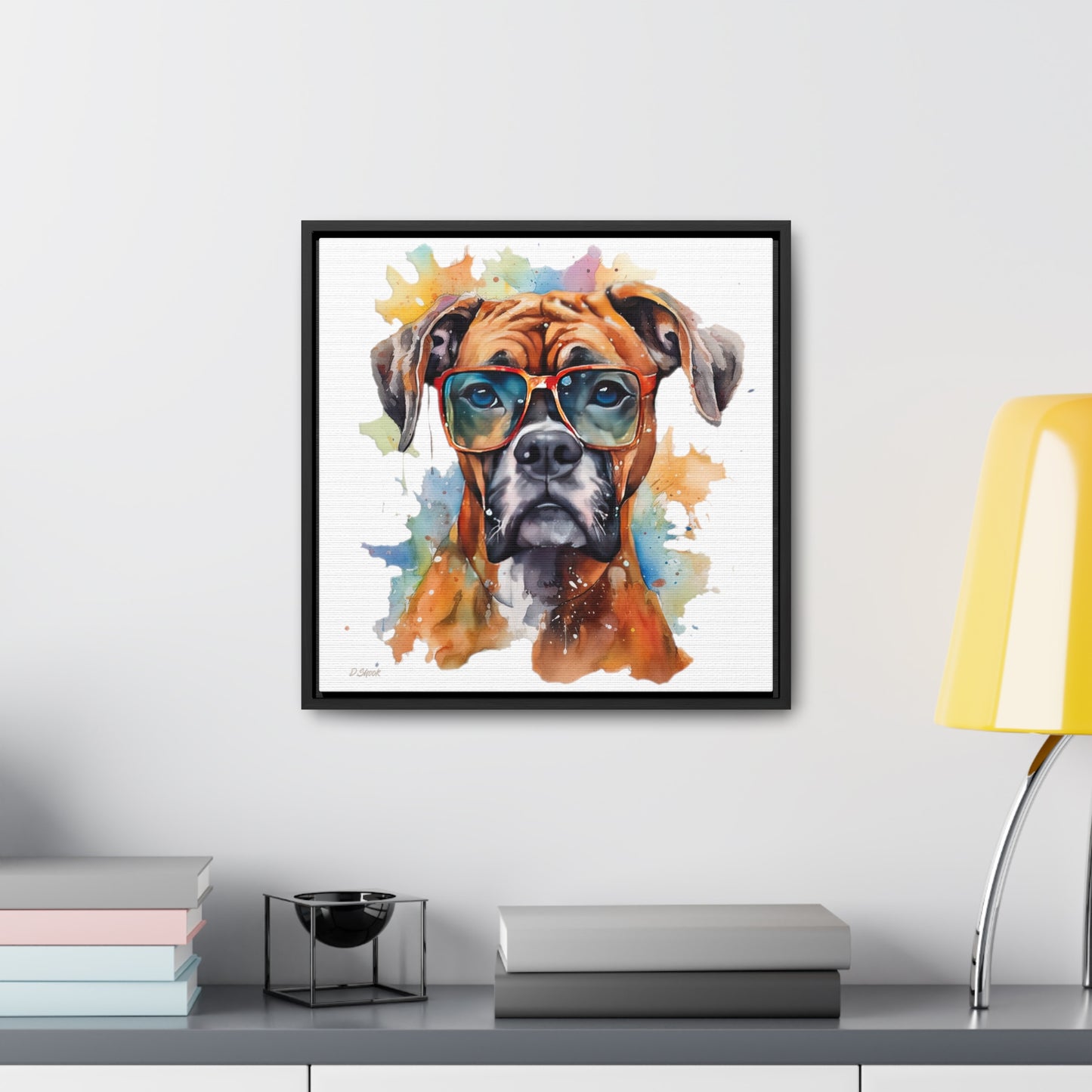 Boxer 4 Gallery Canvas Wraps, Square Frame
