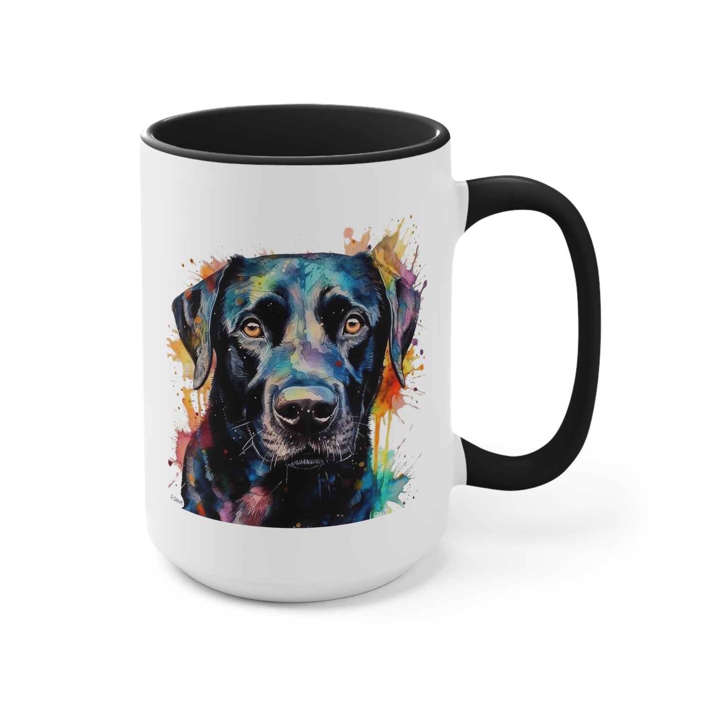Black Lab 1 Accent Mugs
