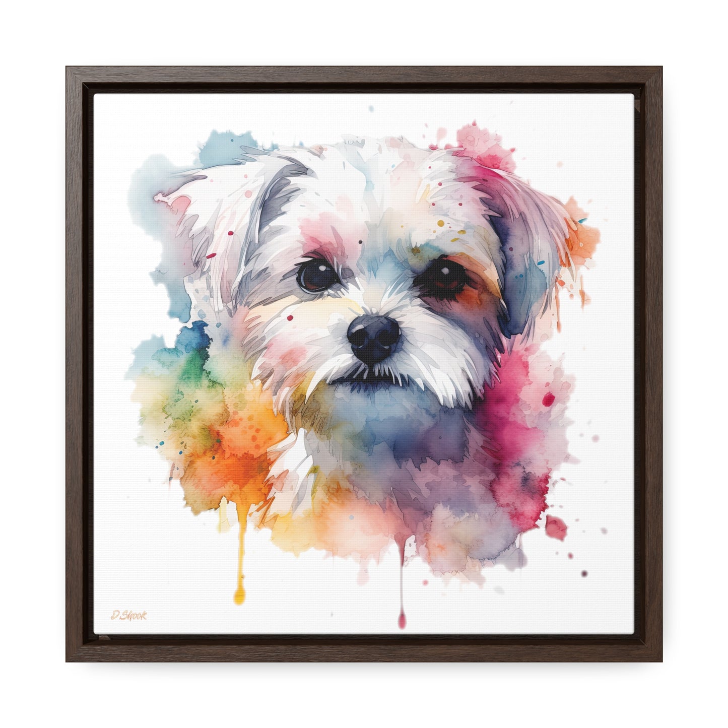 Maltese Dog 1 Gallery Canvas Wraps, Square Frame