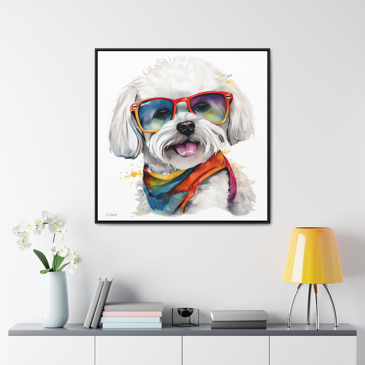 Bichon Frise 5 Gallery Canvas Wraps, Square Frame