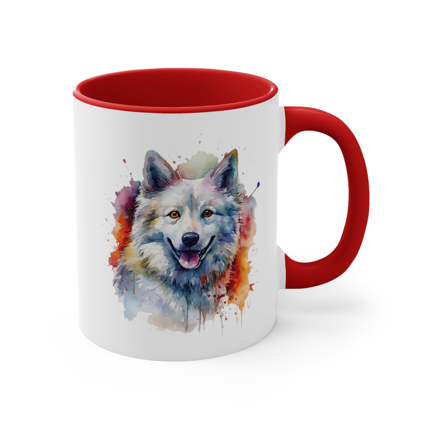 American Eskimo Dog 3 Accent Mugs