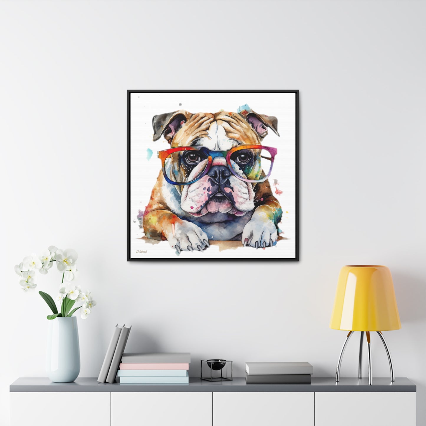 bulldog 5 Gallery Canvas Wraps, Square Frame