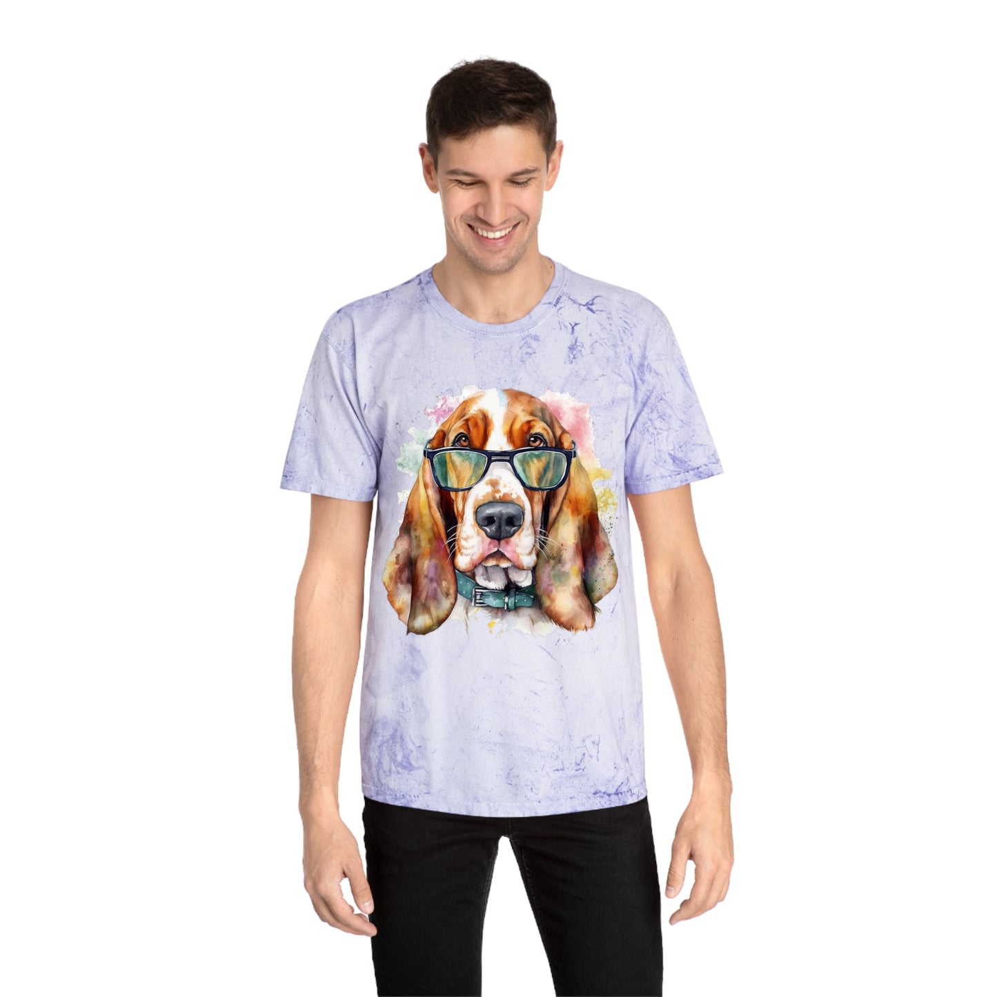 Basset Hound 6 Unisex Color Blast T-Shirt