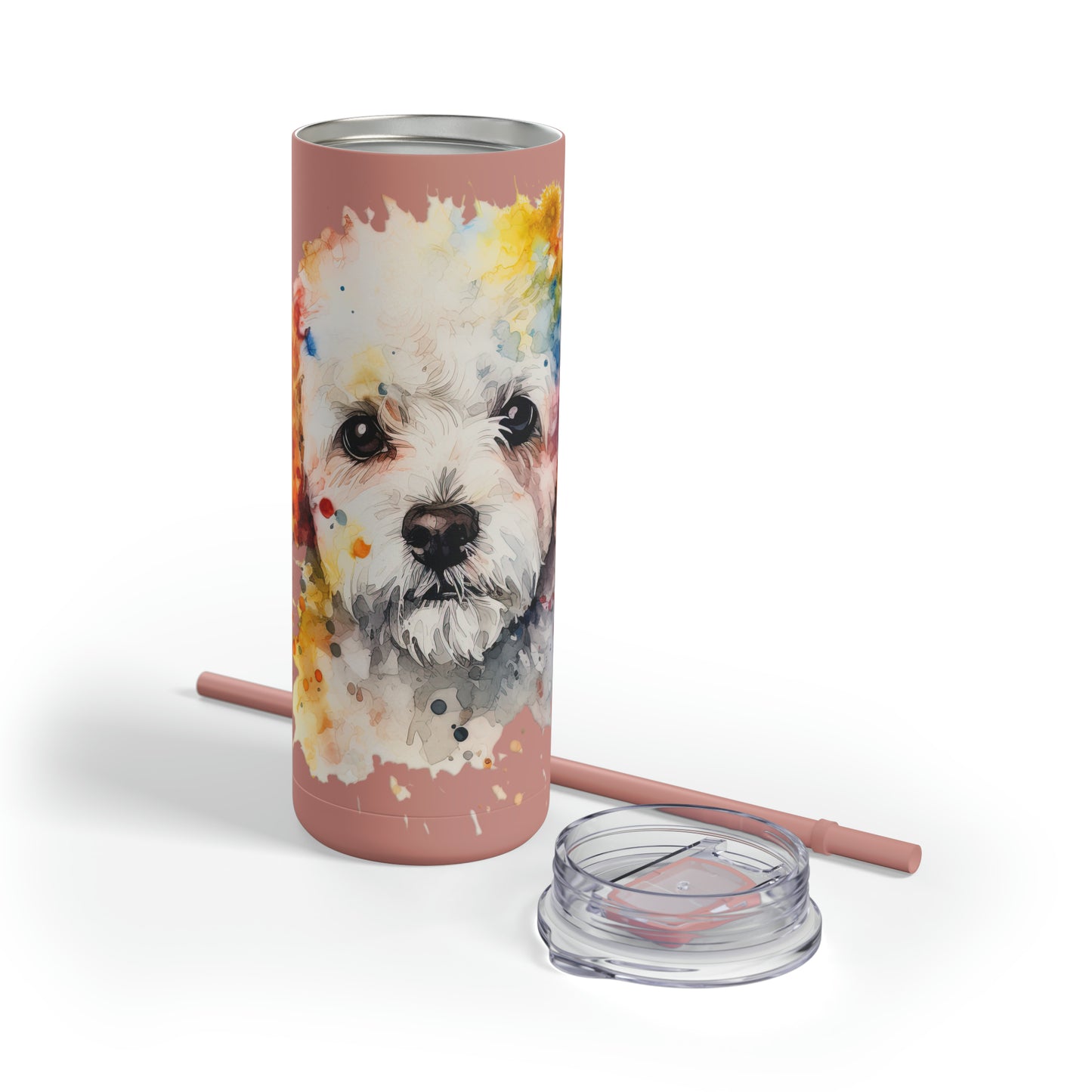 Bichon Frise 2 Maars Maker Skinny Matte Tumbler, 20oz