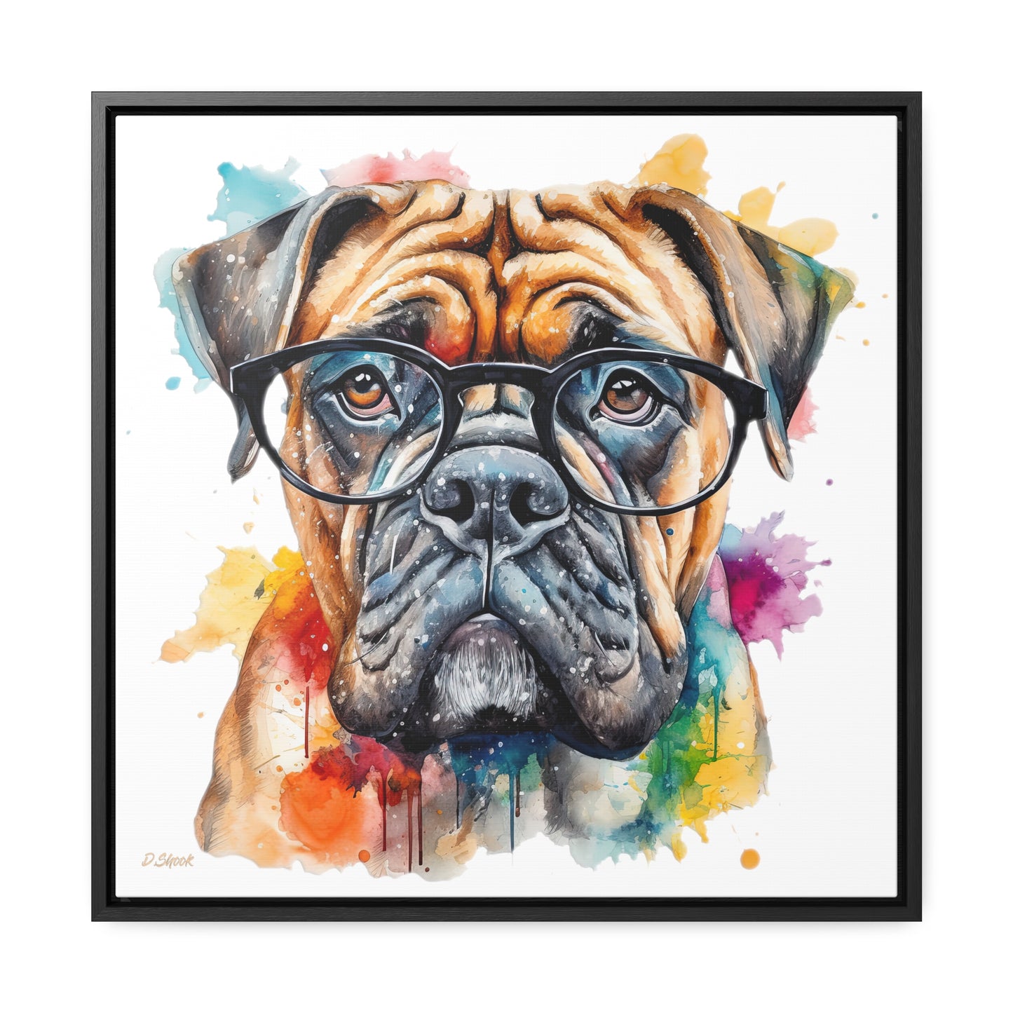 Bullmastiff 6 Gallery Canvas Wraps, Square Frame