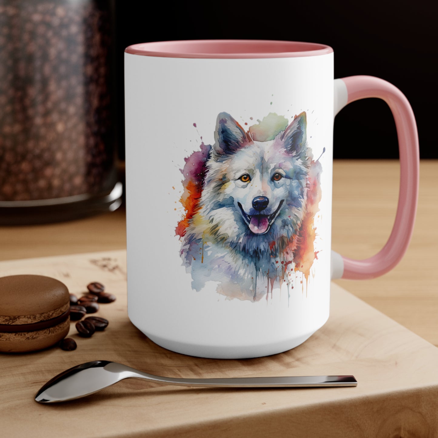 American Eskimo Dog 3 Accent Mugs