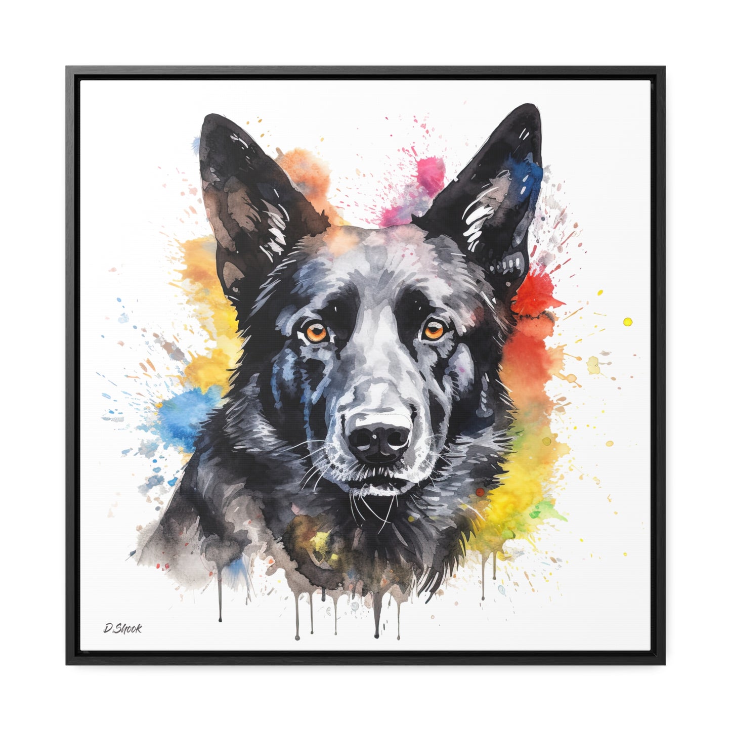German Sheppard 21 Gallery Canvas Wraps, Square Frame