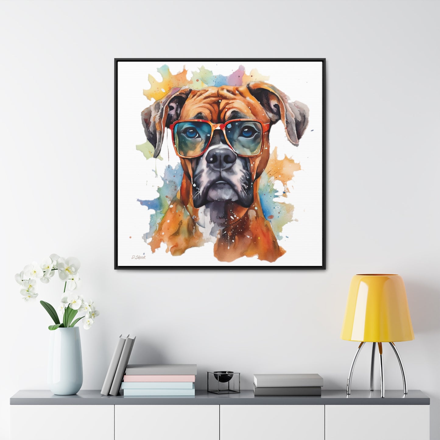 Boxer 4 Gallery Canvas Wraps, Square Frame