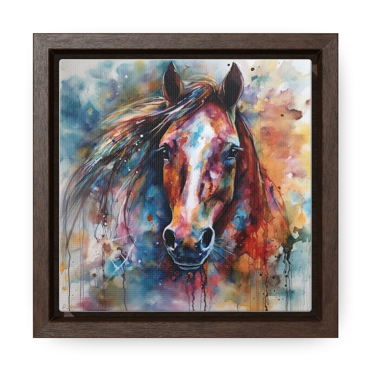 Horse Rescue 11 Gallery Canvas Wraps, Square Frame
