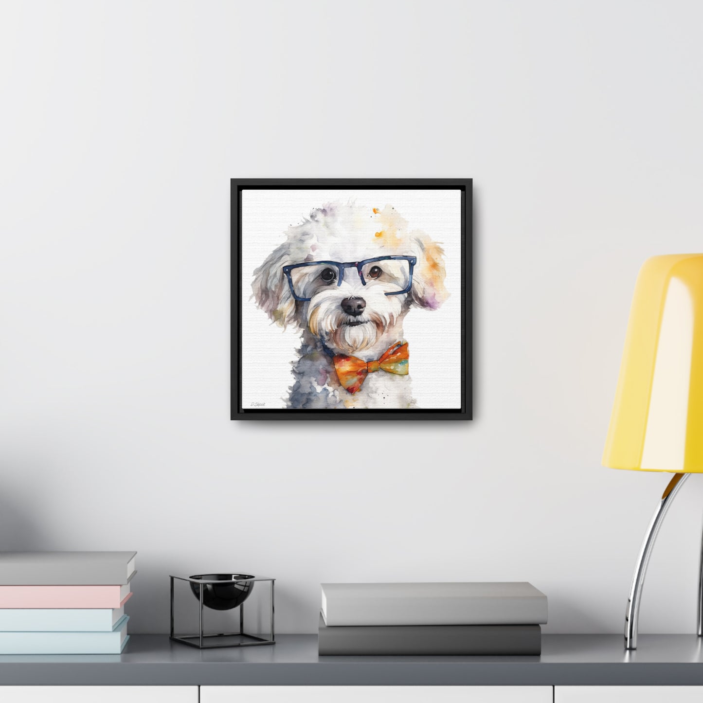 Bichon Frise 4 Gallery Canvas Wraps, Square Frame