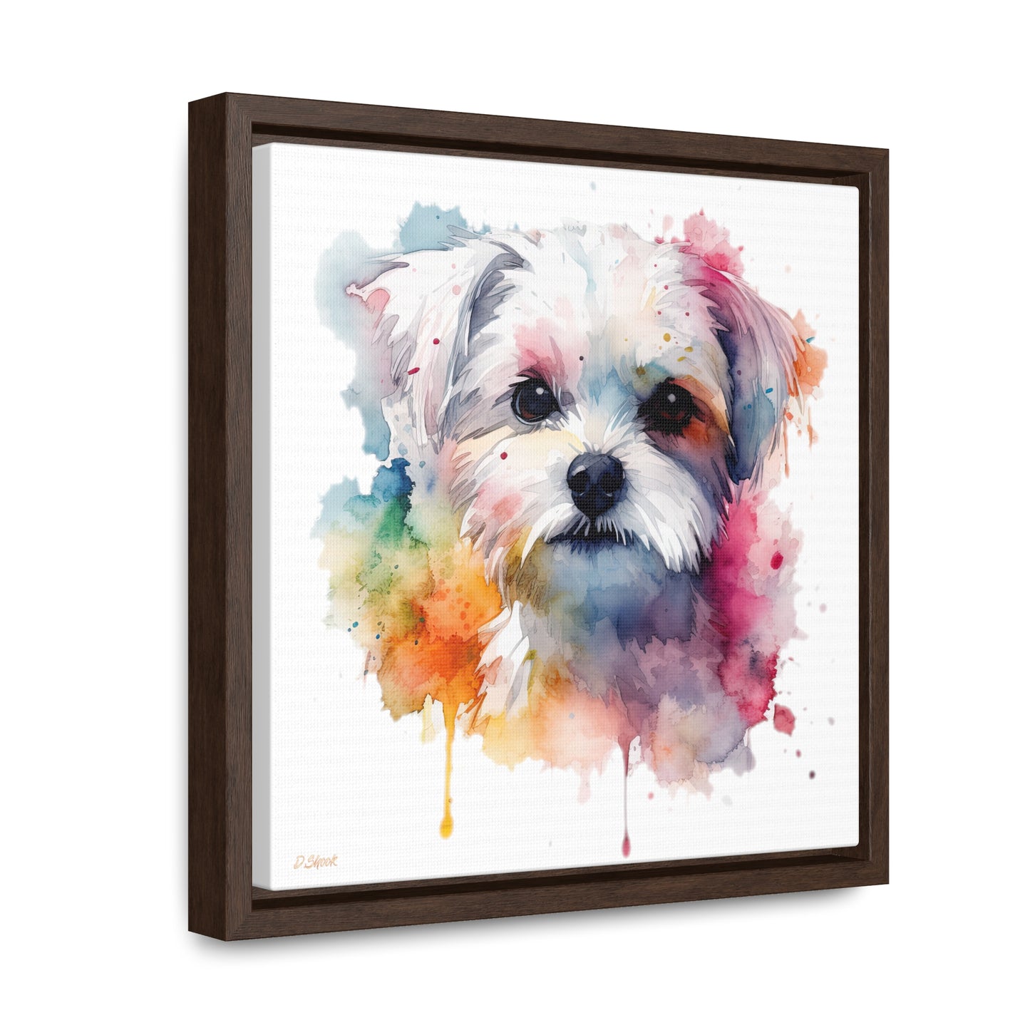 Maltese Dog 1 Gallery Canvas Wraps, Square Frame