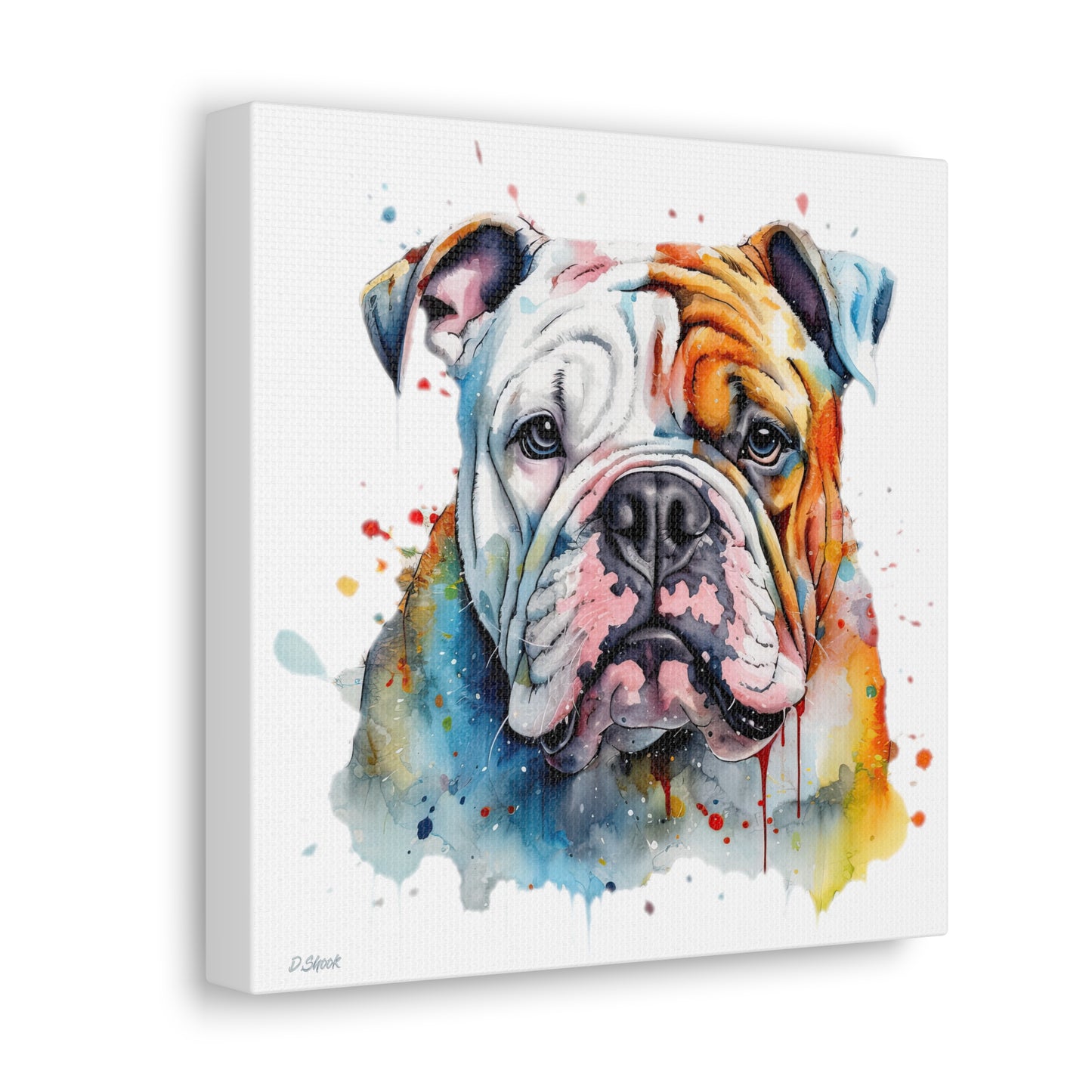 bulldog 3 Canvas Gallery Wraps