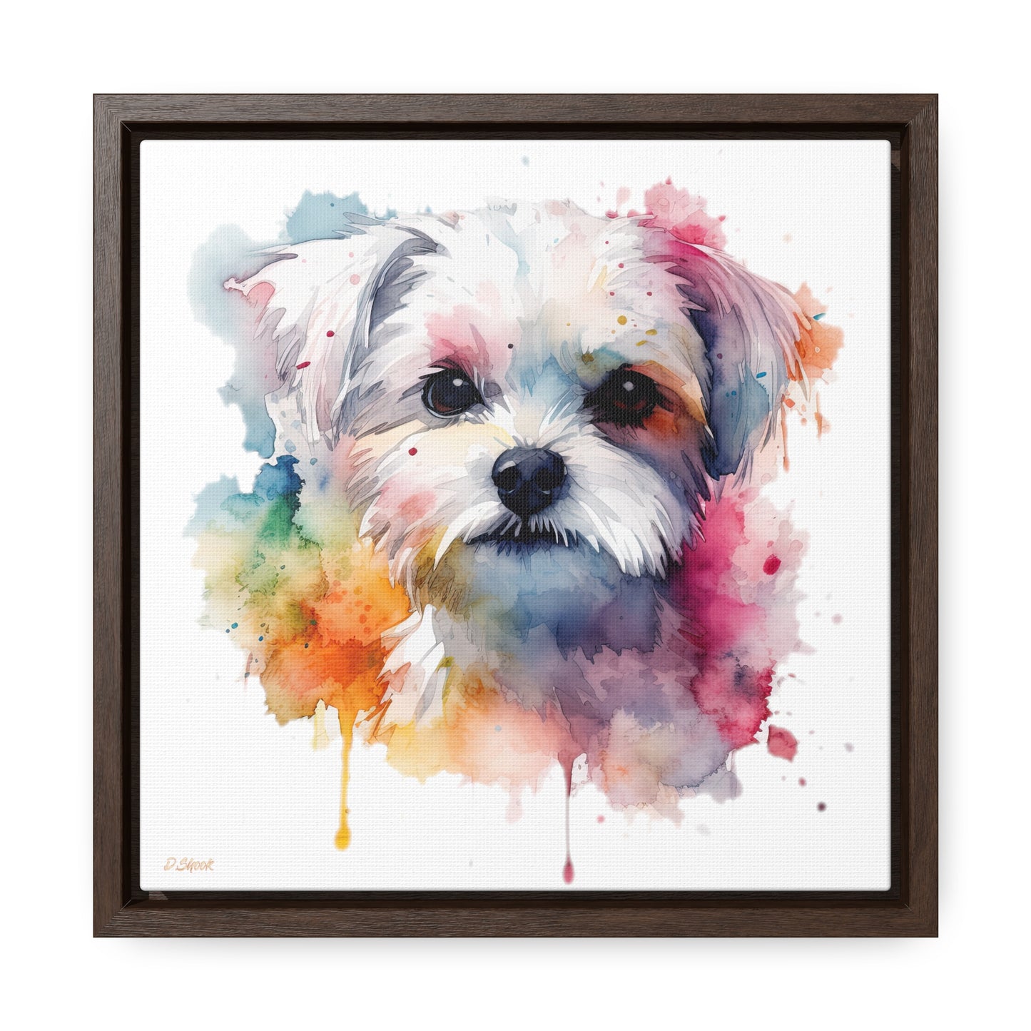 Maltese Dog 1 Gallery Canvas Wraps, Square Frame