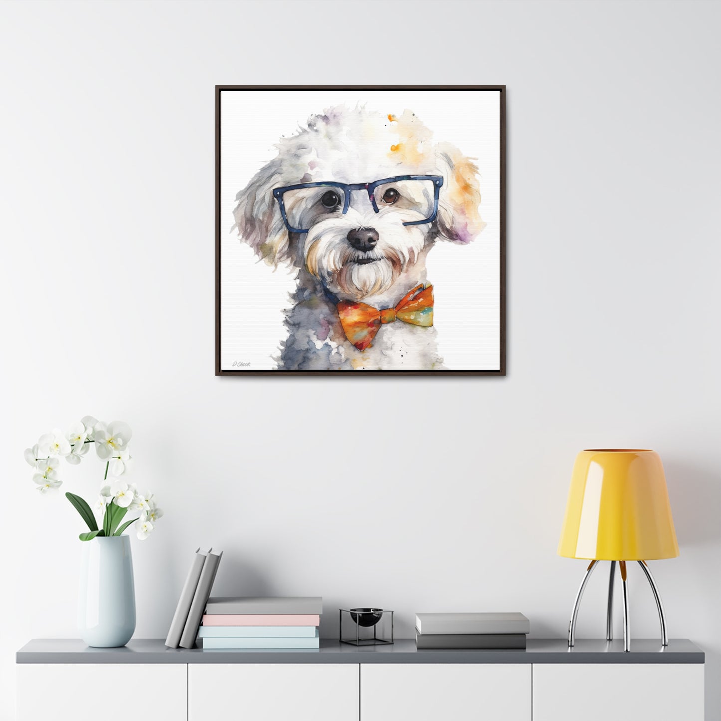 Bichon Frise 4 Gallery Canvas Wraps, Square Frame