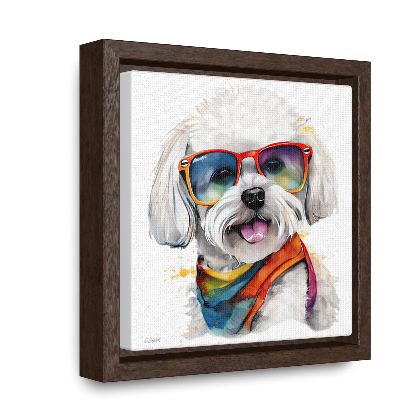 Bichon Frise 5 Gallery Canvas Wraps, Square Frame