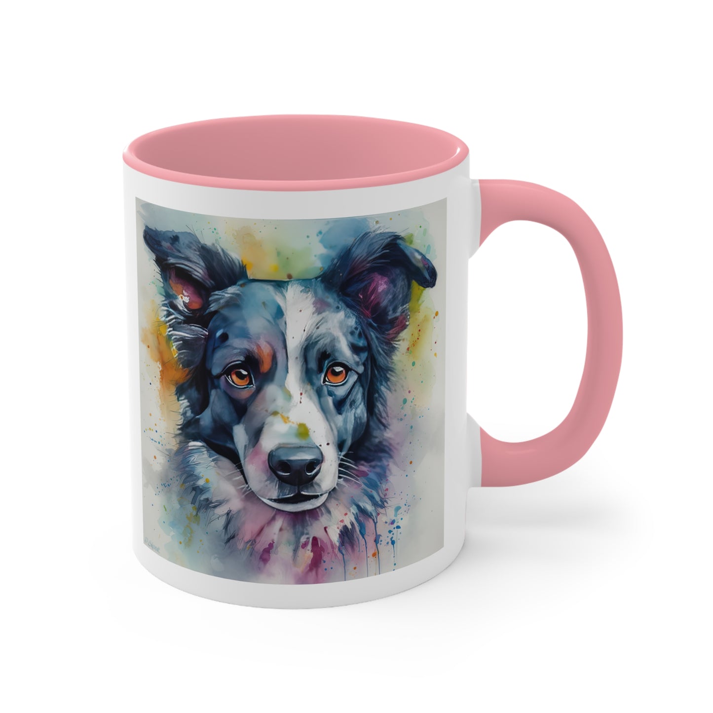 Border Collie 4 Accent Mugs