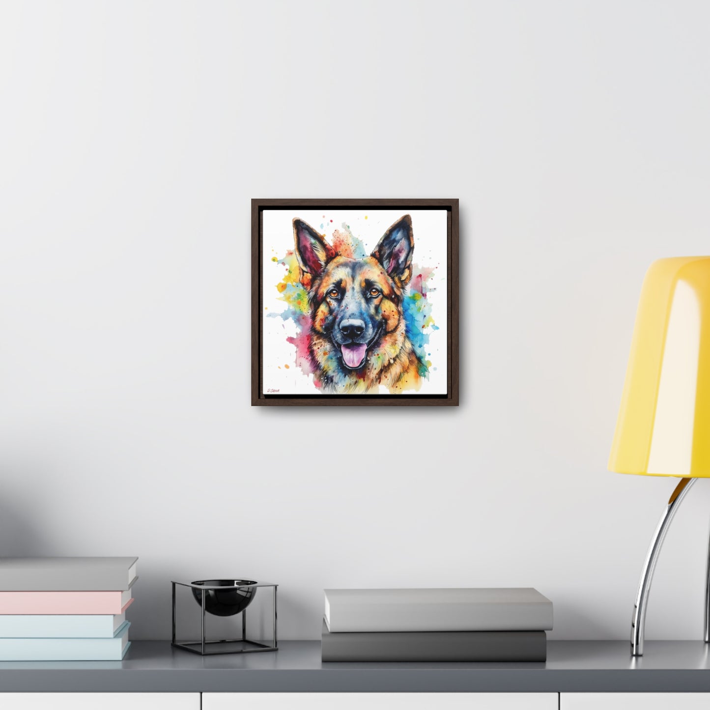 German Sheppard 1 Gallery Canvas Wraps, Square Frame