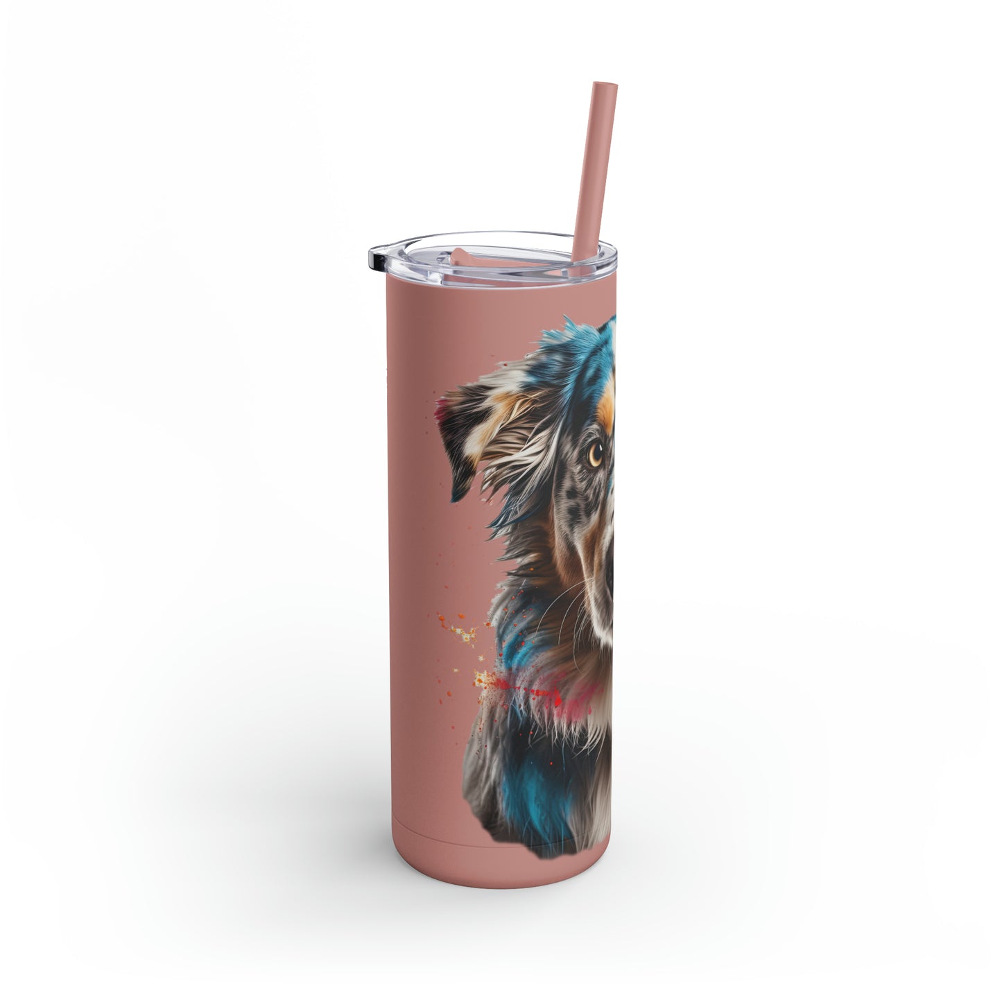Australian Shepherd 3 Maars Maker Skinny Matte Tumbler, 20oz