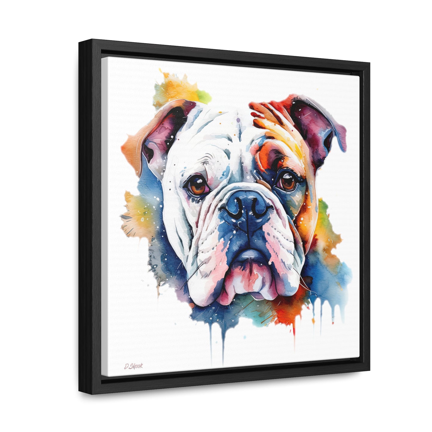 bulldog 4 Gallery Canvas Wraps, Square Frame
