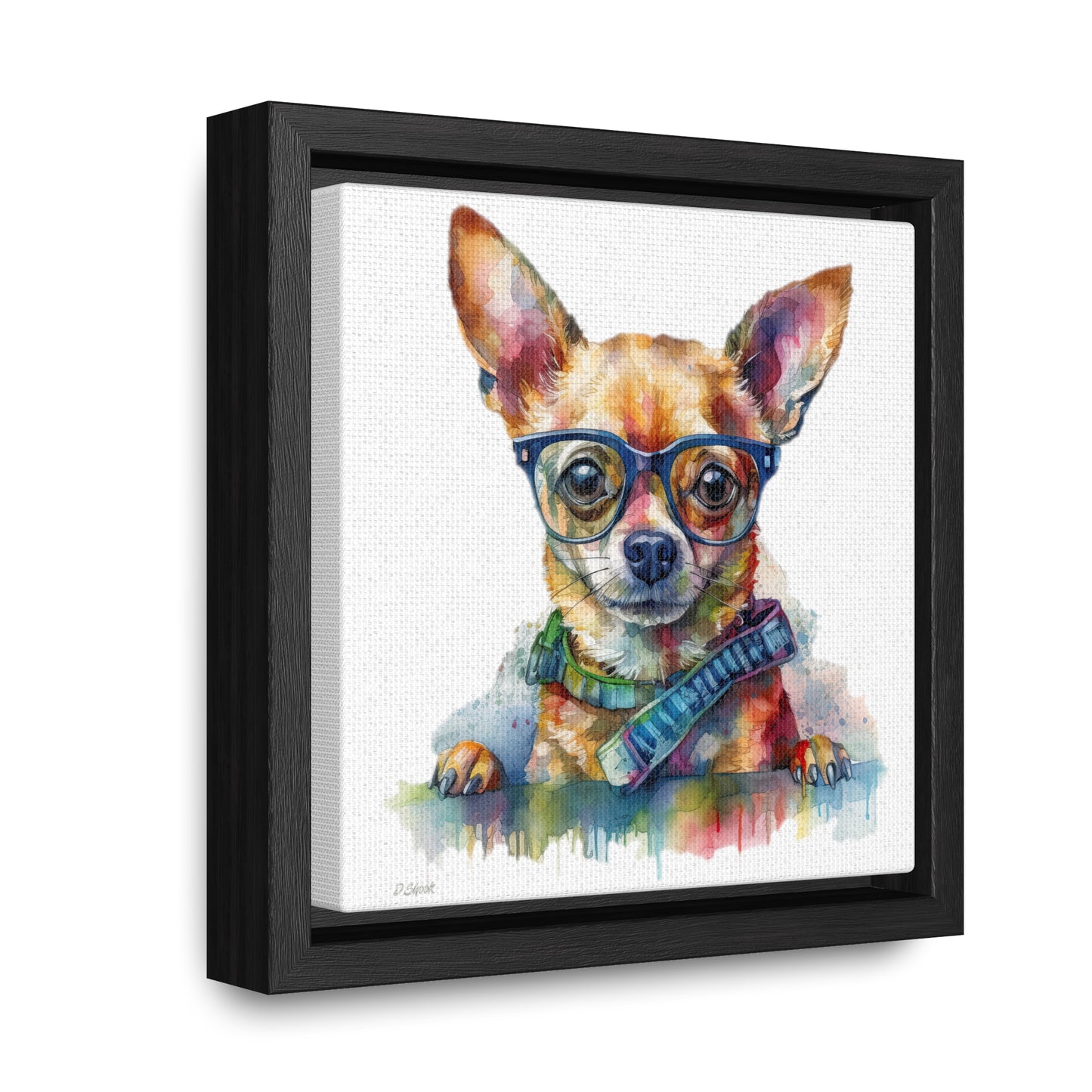 Chihuahua 4 Gallery Canvas Wraps, Square Frame
