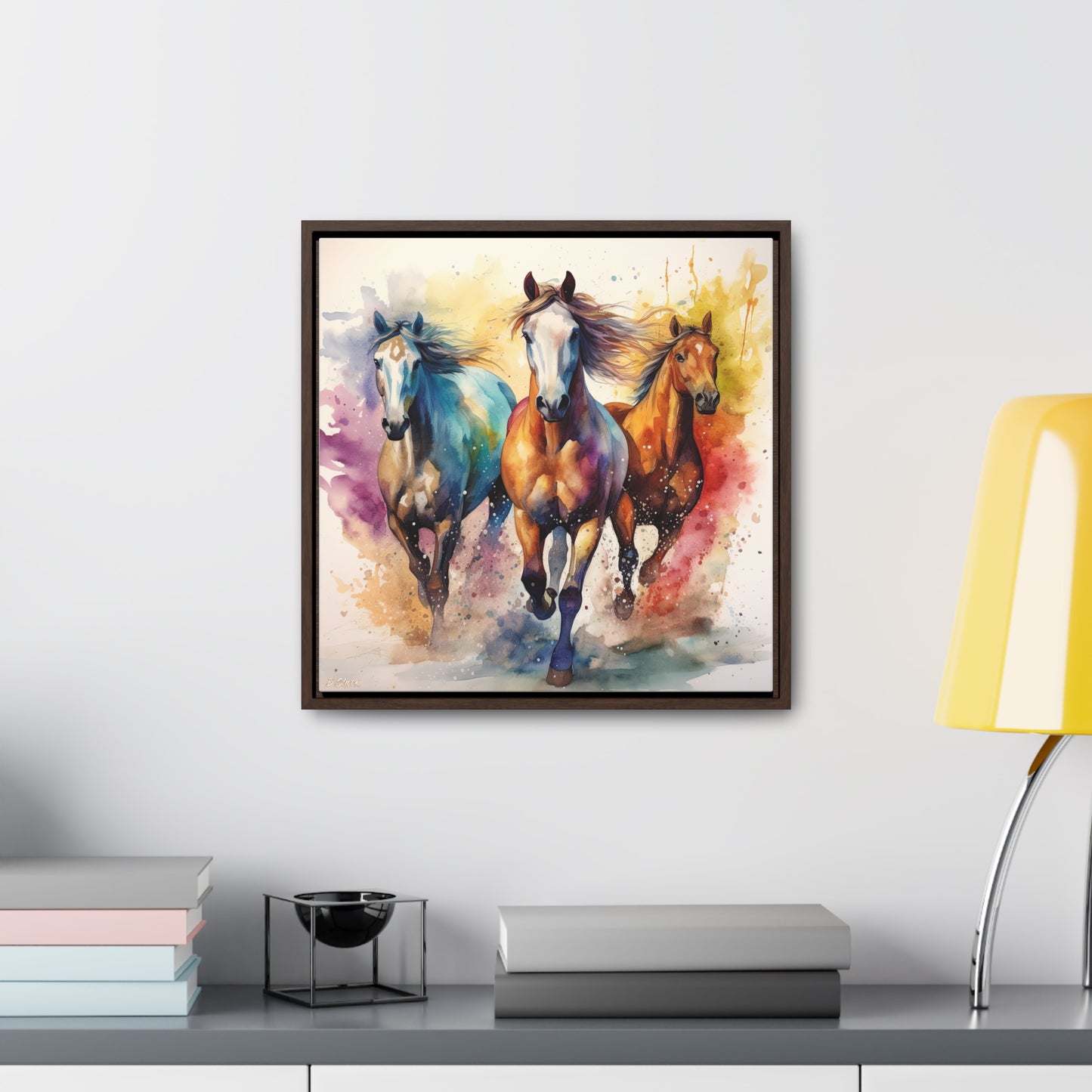 Horse Rescue 8 Gallery Canvas Wraps, Square Frame