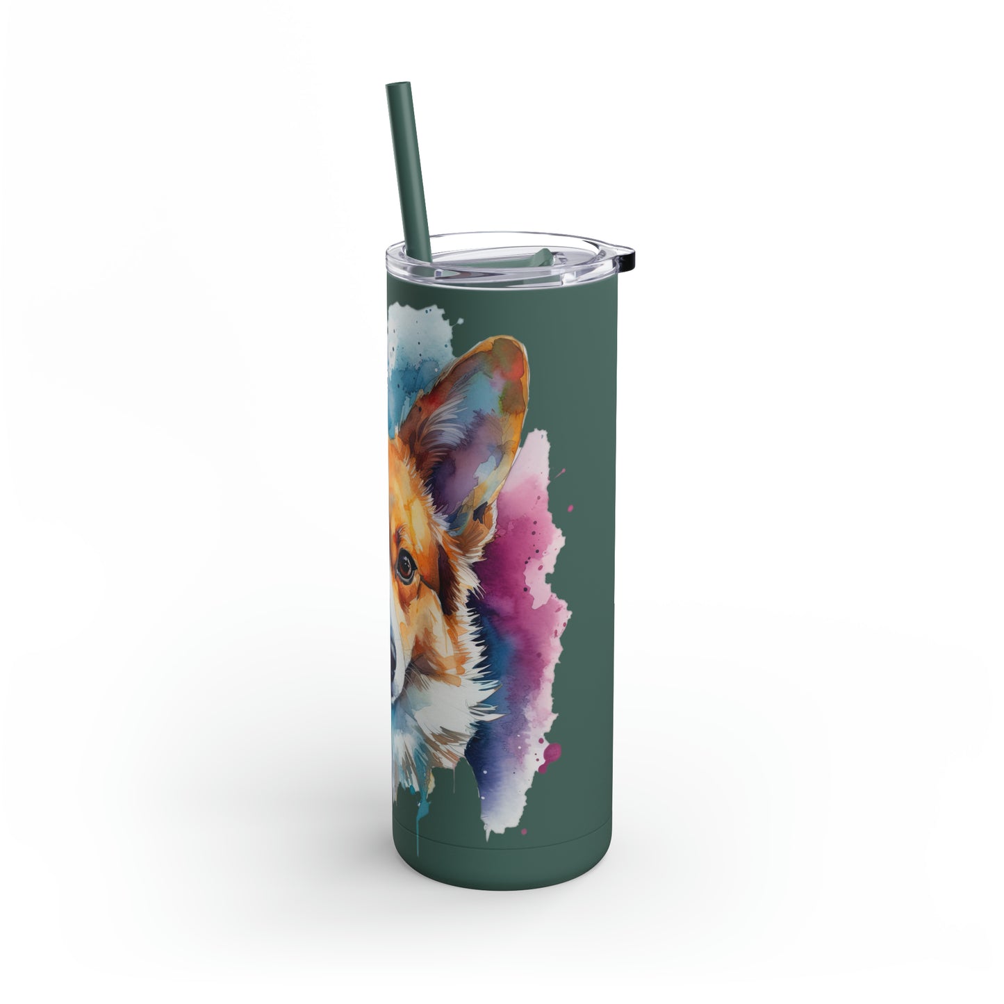 Pembroke Welsh Corgi 3 Maars Maker Skinny Matte Tumbler, 20oz