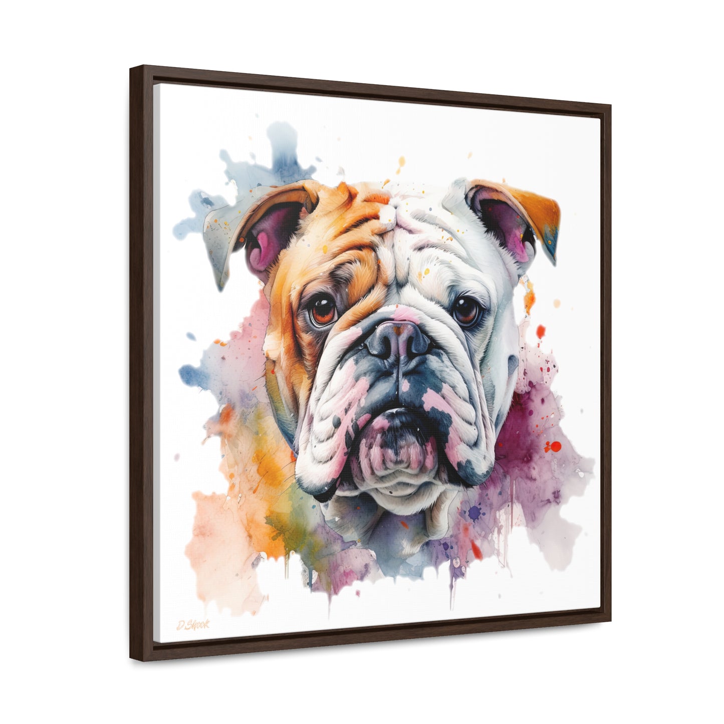 bulldog 1 Gallery Canvas Wraps, Square Frame