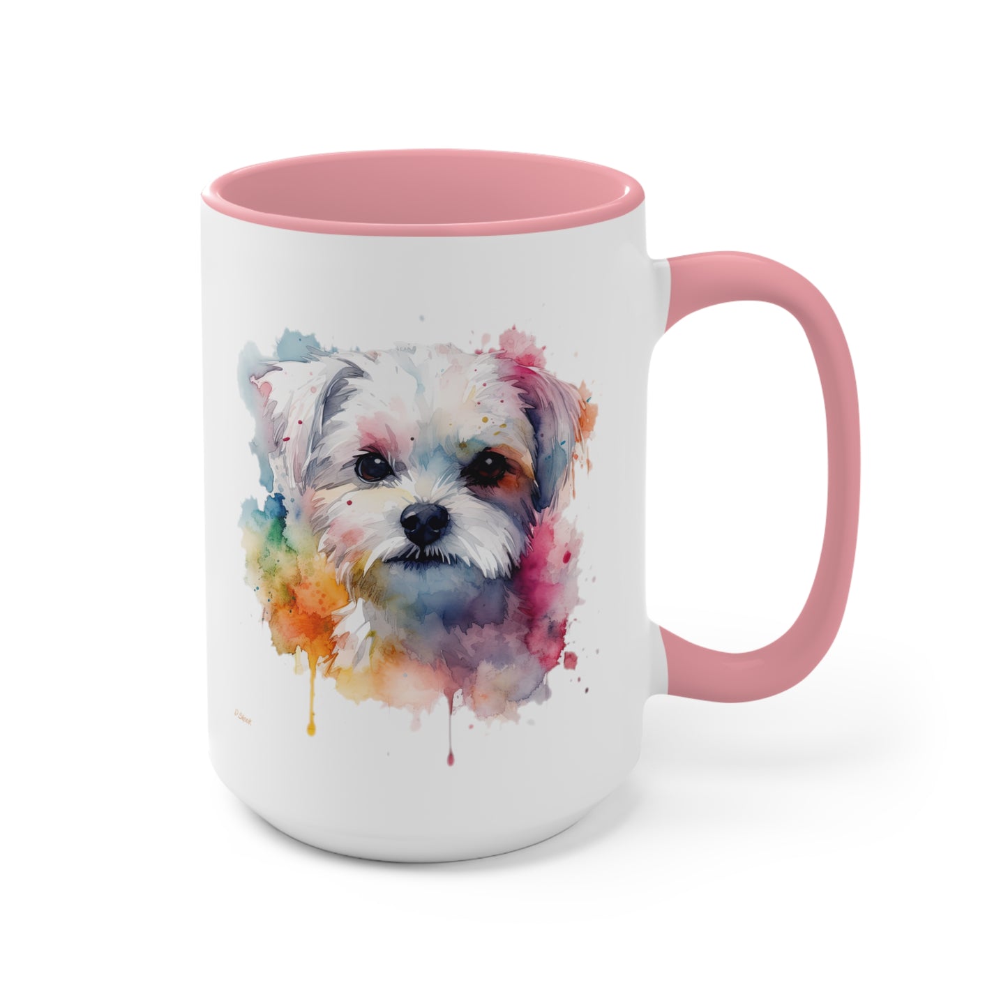Maltese Dog 1 Accent Mugs