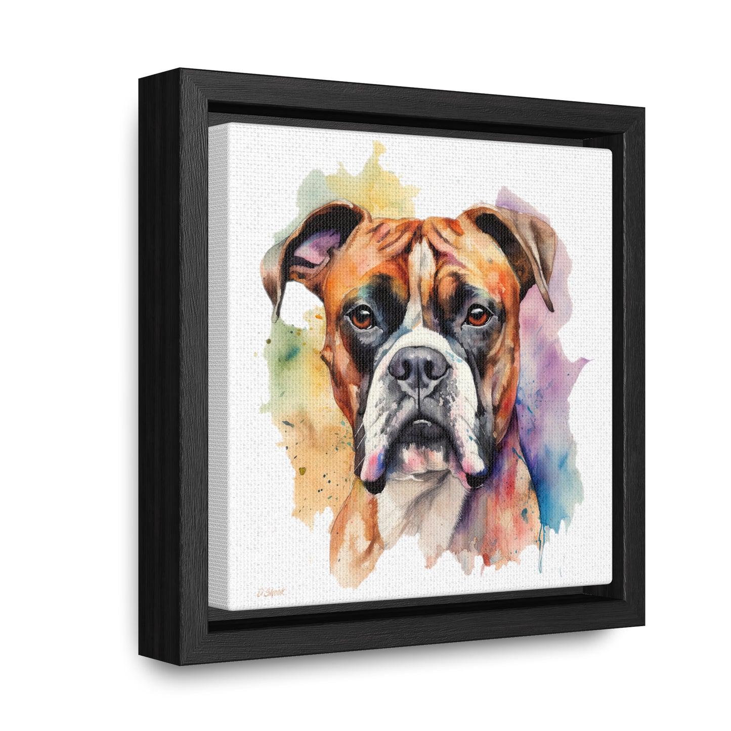 Boxer 2 Gallery Canvas Wraps, Square Frame