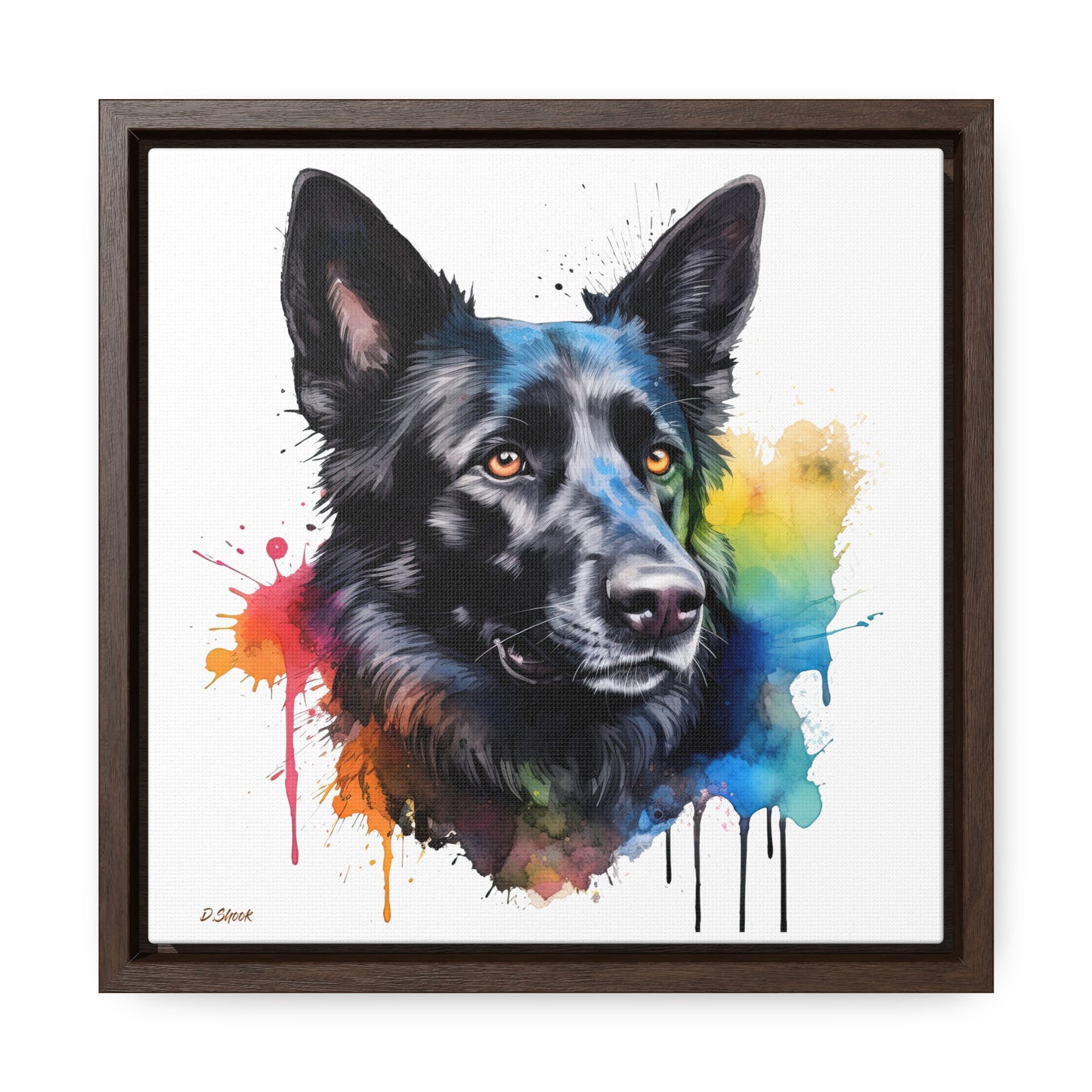 German Sheppard 22 Gallery Canvas Wraps, Square Frame