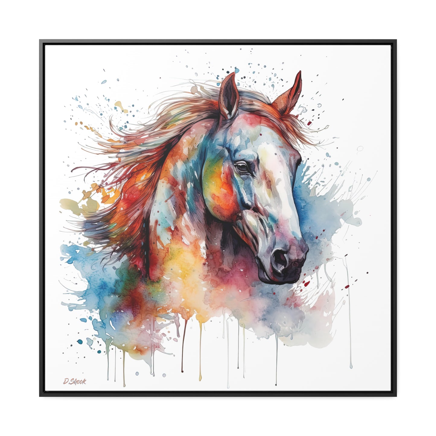 Horse Rescue 12 Gallery Canvas Wraps, Square Frame