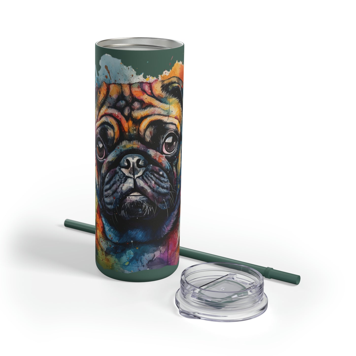 Pug 2 Maars Maker Skinny Matte Tumbler, 20oz
