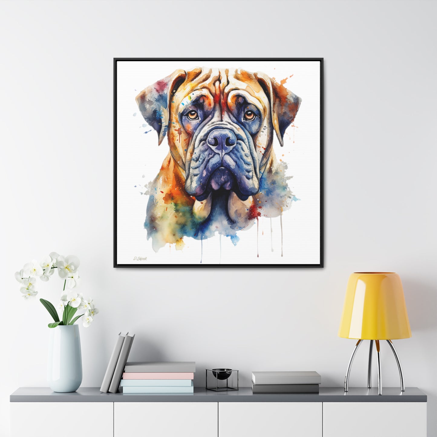 Bullmastiff 3 Gallery Canvas Wraps, Square Frame