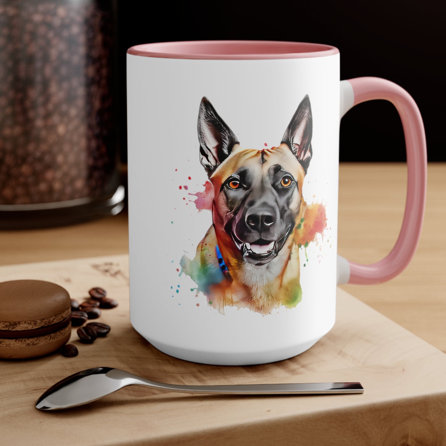 Belgium Malinois 4 Accent Mugs