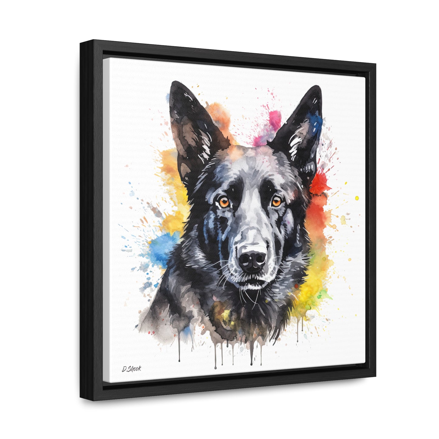 German Sheppard 21 Gallery Canvas Wraps, Square Frame