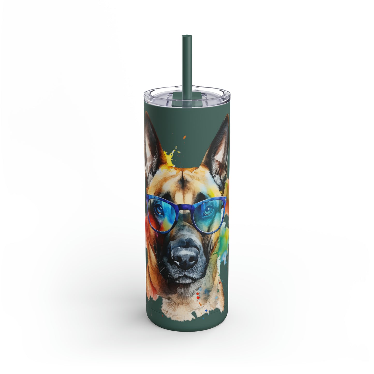 Belgium Malinois 6 Maars Maker Skinny Matte Tumbler, 20oz