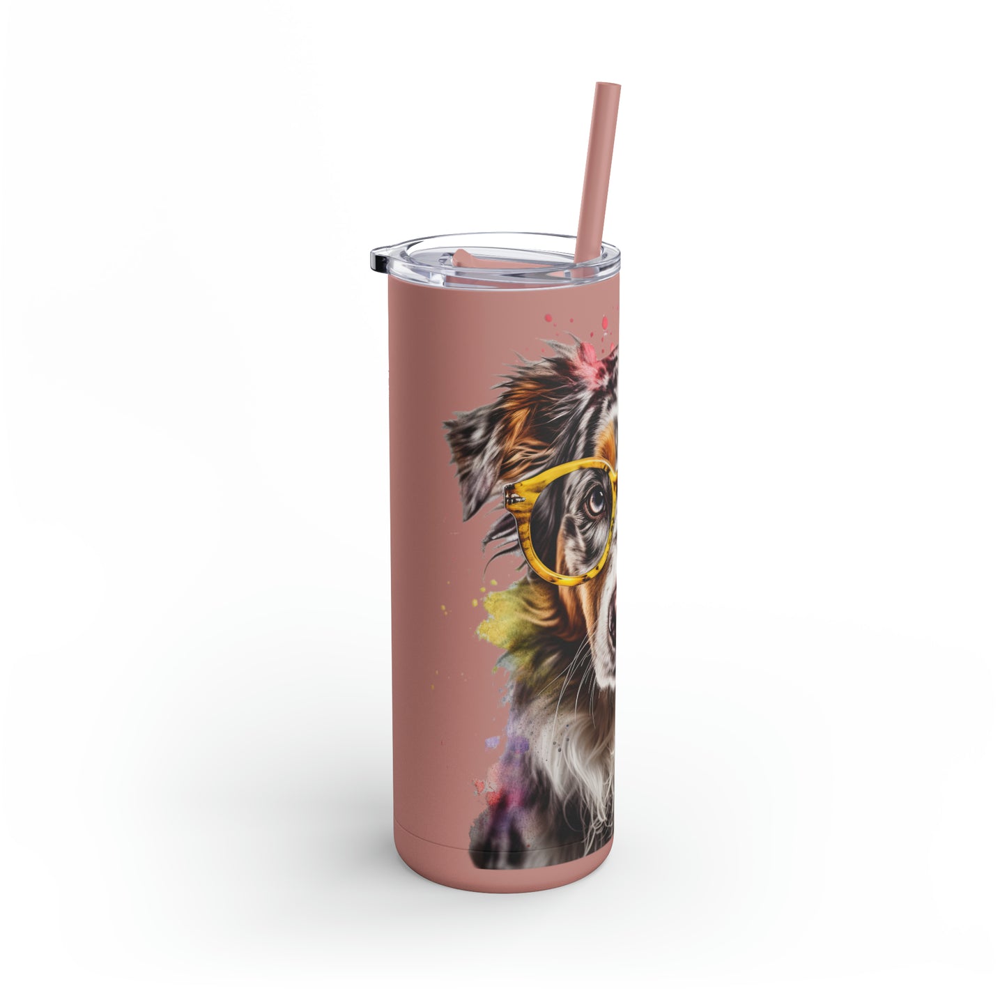 Australian Shepherd 4 Maars Maker Skinny Matte Tumbler, 20oz