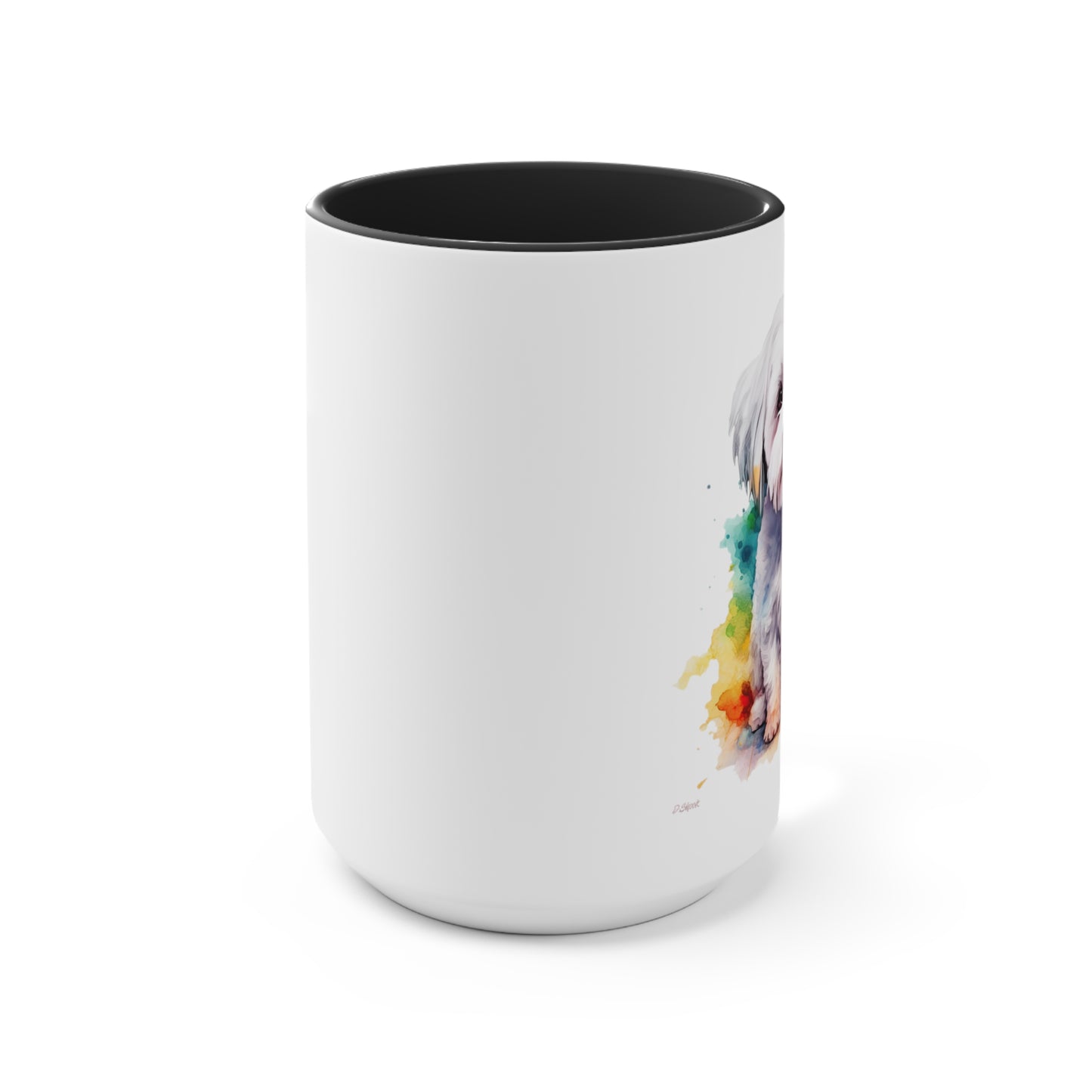 Maltese Dog 3 Accent Mugs