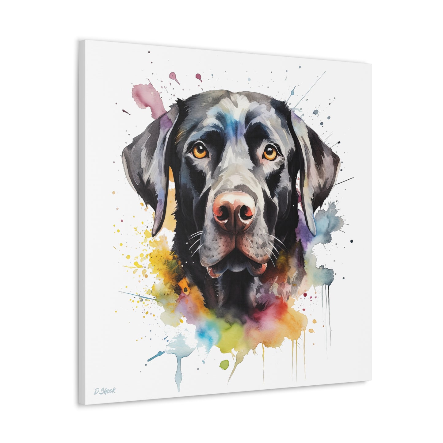 Black Lab 6 Canvas Gallery Wraps