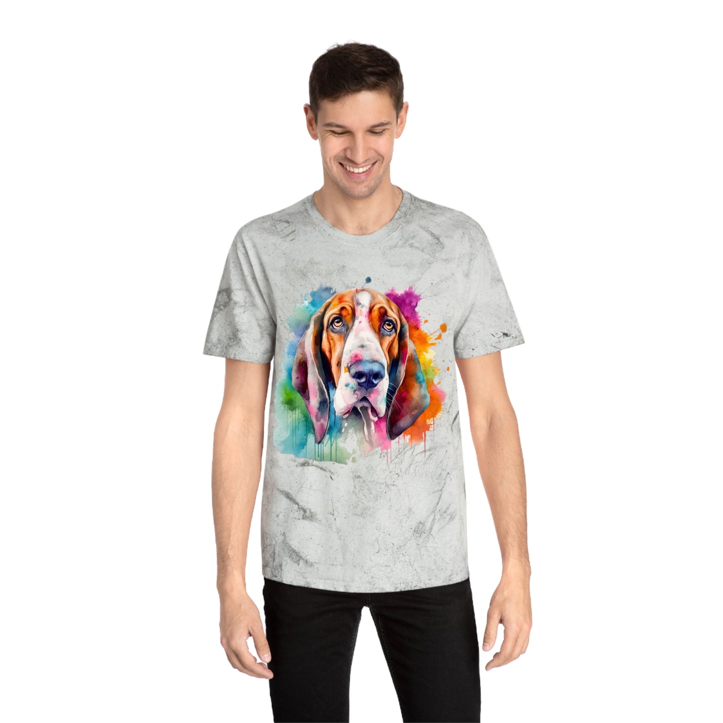 Basset Hound 3 Unisex Color Blast T-Shirt