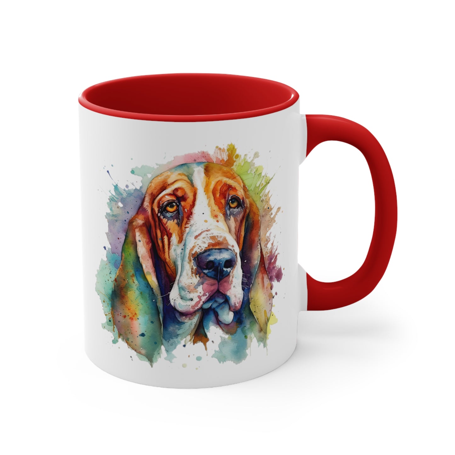 Basset Hound 1 Accent Mugs