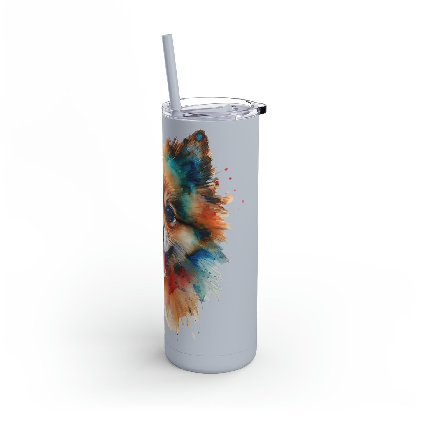 Pomeranian 3 Maars Maker Skinny Matte Tumbler, 20oz