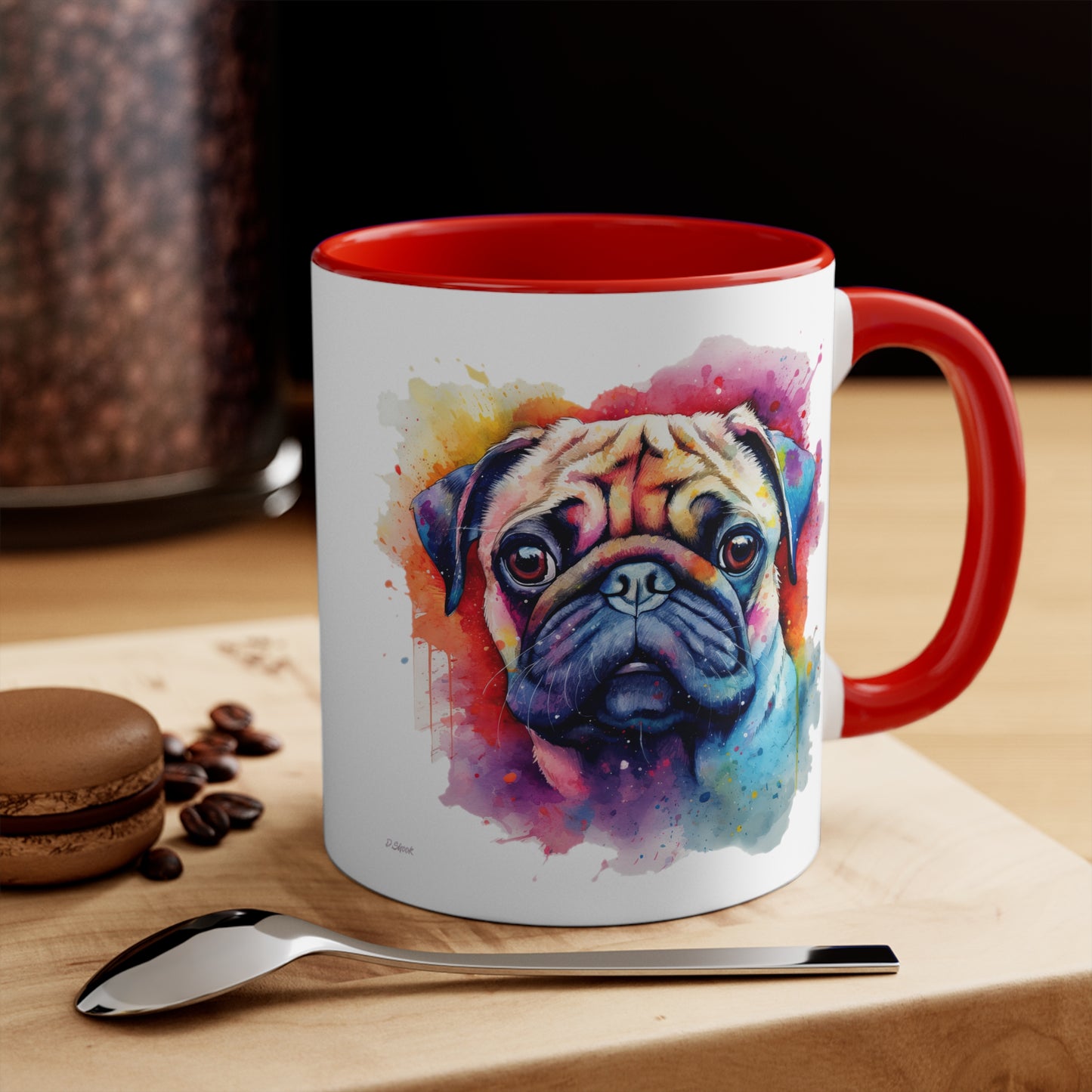 Pug 1 Accent Mugs