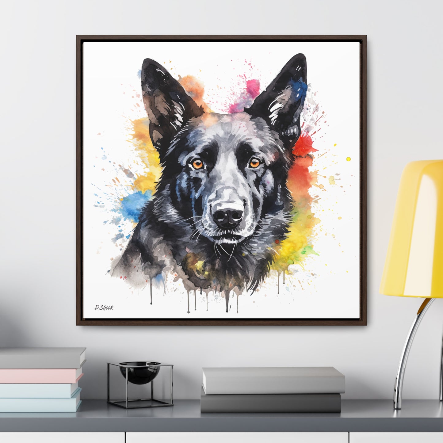 German Sheppard 21 Gallery Canvas Wraps, Square Frame