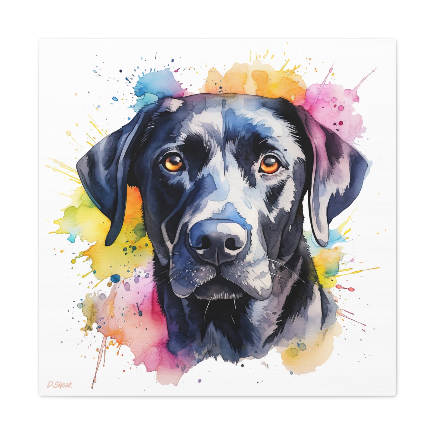 Black Lab 4 Canvas Gallery Wraps