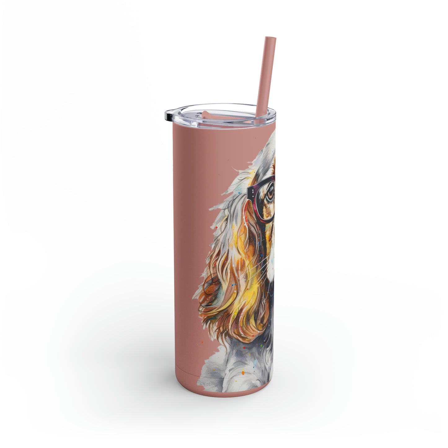 English Cocker Spaniel 6 Maars Maker Skinny Matte Tumbler, 20oz