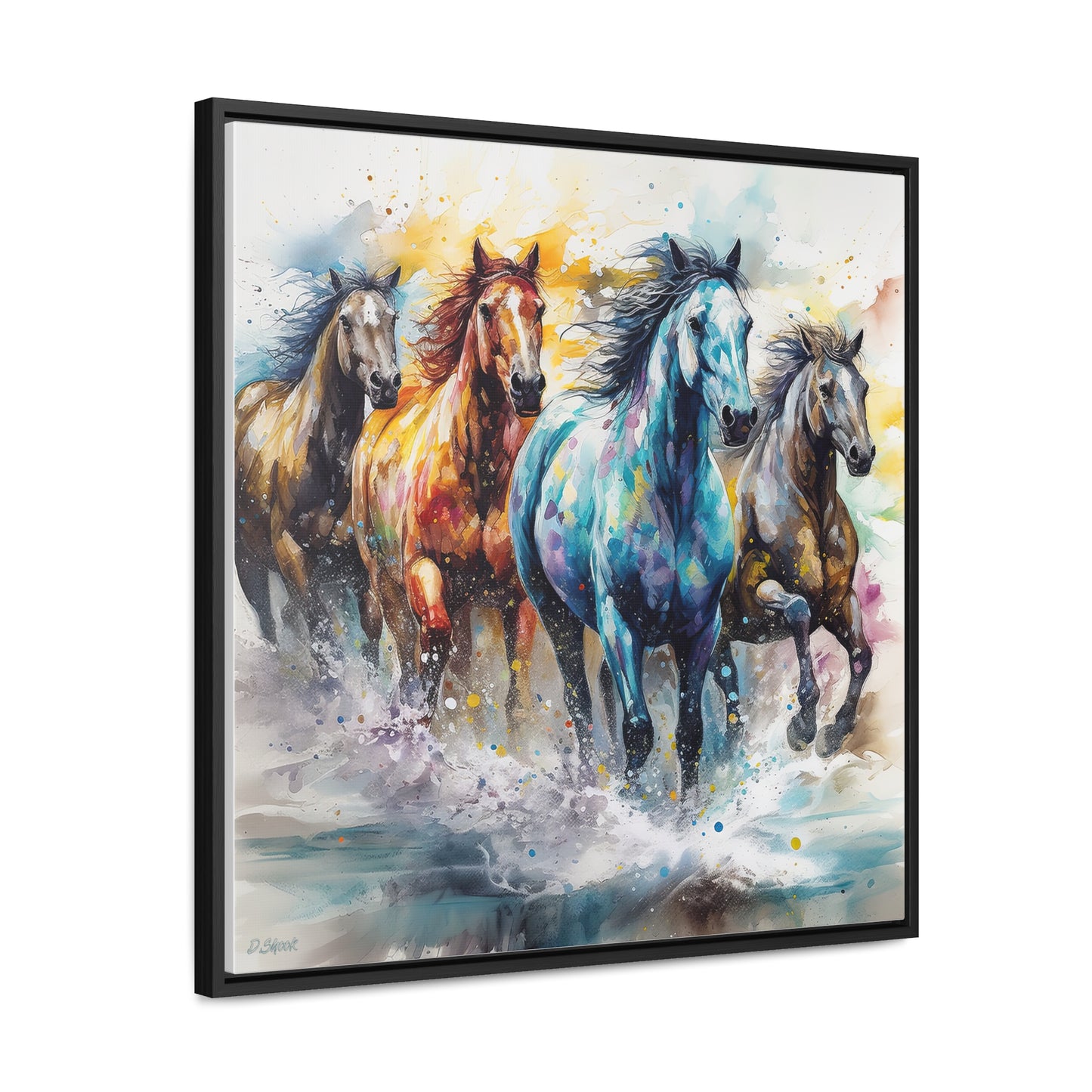 Horse Rescue 15 Gallery Canvas Wraps, Square Frame