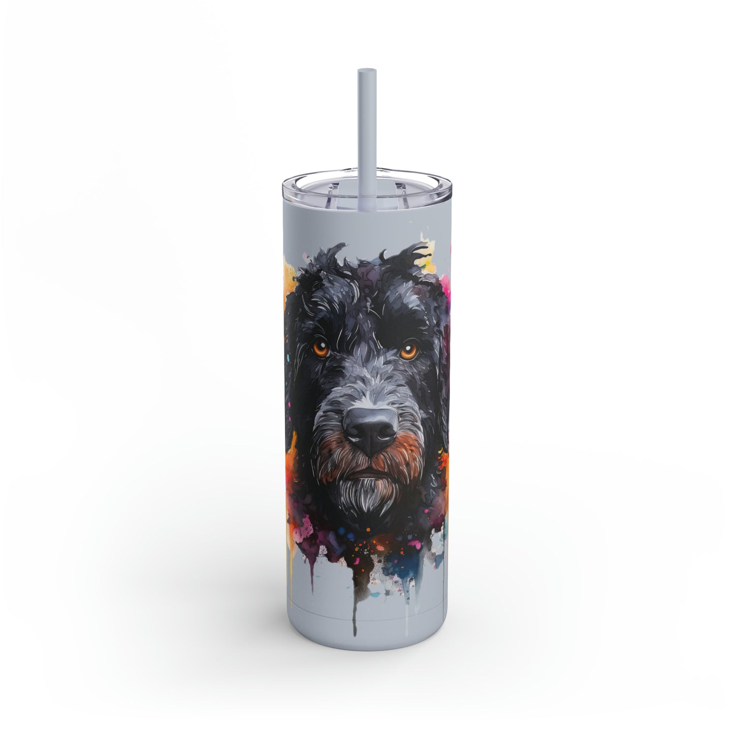 Portuguese Water Dog 5 Maars Maker Skinny Matte Tumbler, 20oz
