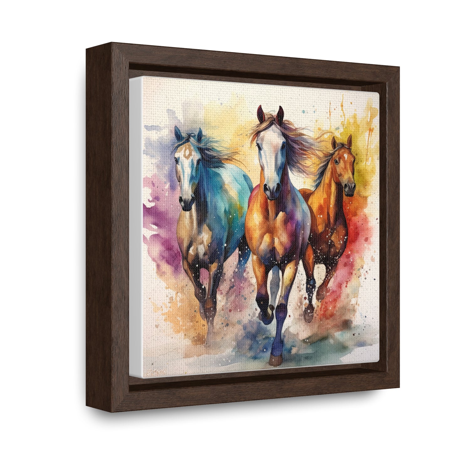Horse Rescue 8 Gallery Canvas Wraps, Square Frame