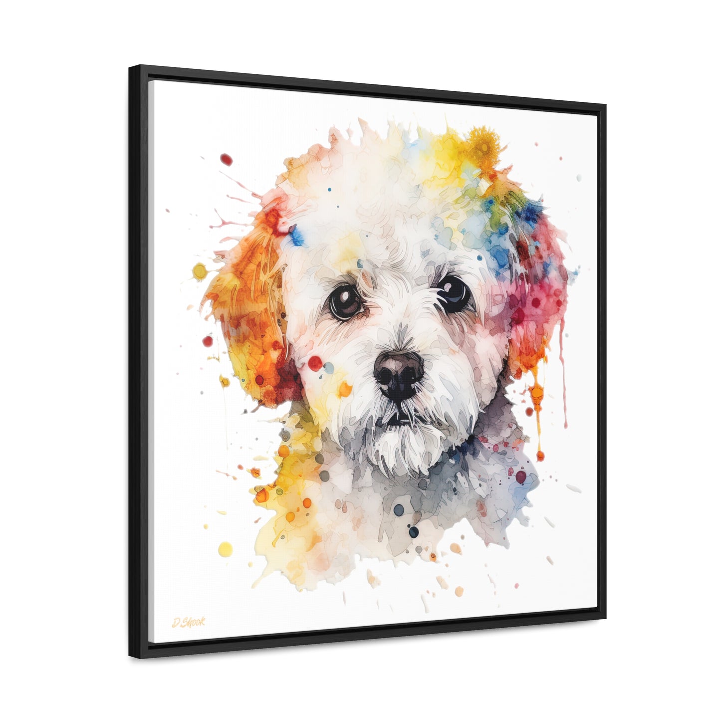 Bichon Frise 2 Gallery Canvas Wraps, Square Frame